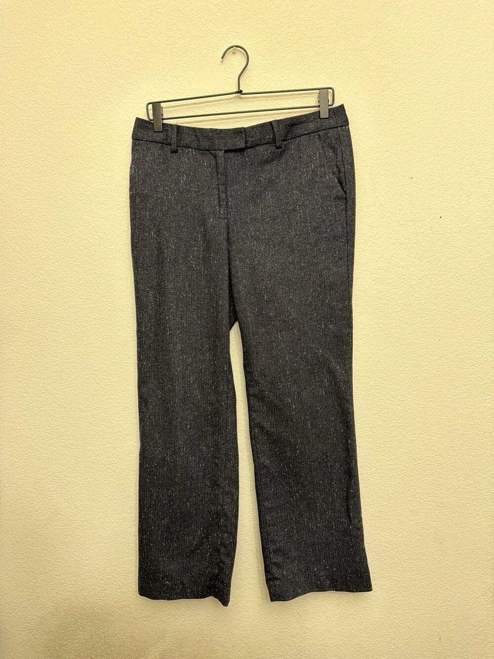 Talbots Windsor Petites Navy Herringbone Straight Leg Dress Pants 8P Flecked
